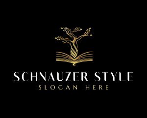 Elegant Tree  Book logo design