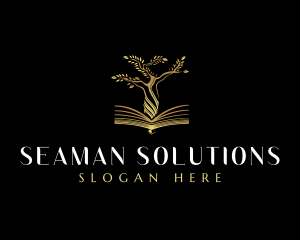 Elegant Tree  Book logo design