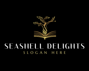 Elegant Tree  Book logo design