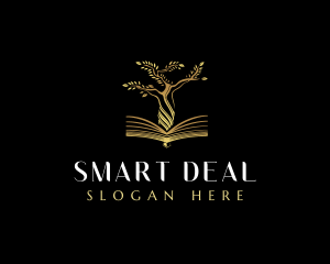 Elegant Tree  Book logo design