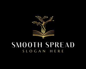 Elegant Tree  Book logo design