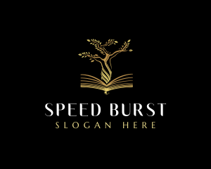 Elegant Tree  Book logo design