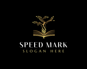 Elegant Tree  Book logo design