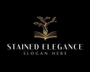 Elegant Tree  Book logo design