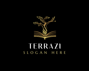 Elegant Tree  Book logo design