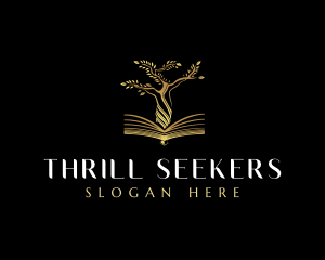 Elegant Tree  Book logo design