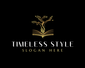 Elegant Tree  Book logo design