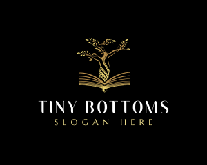 Elegant Tree  Book logo design