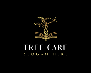 Elegant Tree  Book logo design