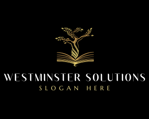 Elegant Tree  Book logo design