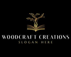 Elegant Tree  Book logo design