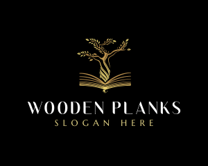 Elegant Tree  Book logo design