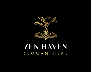 Elegant Tree  Book logo design