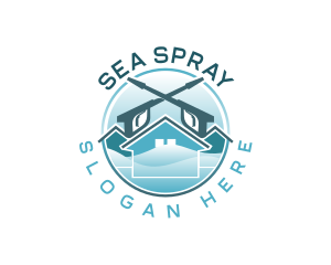 House Water Pressure Washer logo design