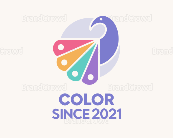 Colorful Wild Peacock Logo
