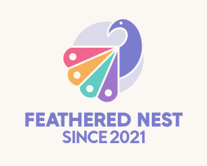 Feathers - Colorful Wild Peacock logo design