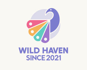 Colorful Wild Peacock  logo design