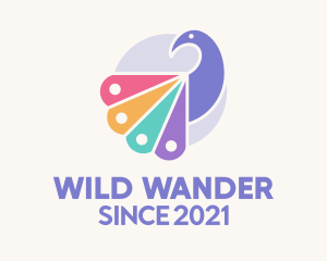 Colorful Wild Peacock  logo design