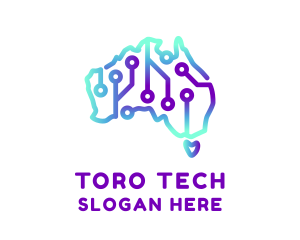 Tech Map Australia logo design