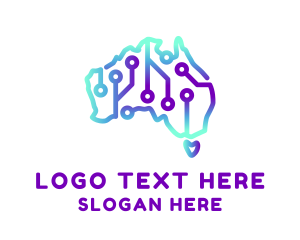 Bot - Tech Map Australia logo design