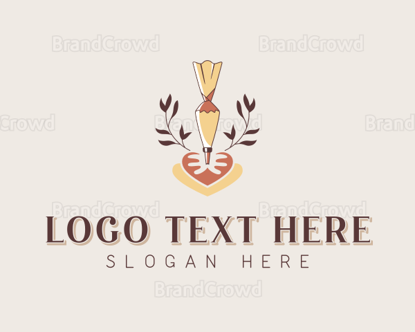 Baker Piping Bag Dessert Logo