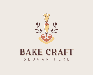 Baker Piping Bag Dessert logo design