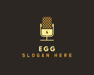 Vlogger - Mic Podcast Radio logo design