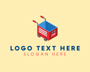 Perspective - Isometric Toy Cart logo design