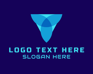 Technology - Modern Clover Letter V logo design