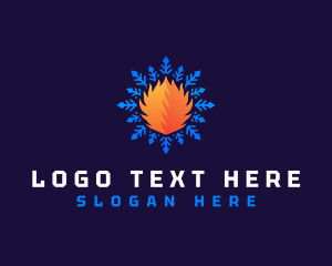 Wind - Hot and Cold Ventilation logo design