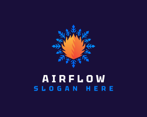 Hot and Cold Ventilation logo design