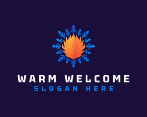 Hot and Cold Ventilation logo design