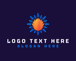 Snowflakes - Hot and Cold Ventilation logo design