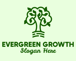 Natural Green Tree logo design