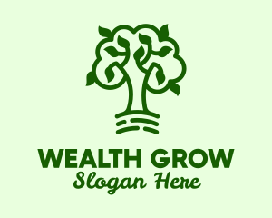 Natural Green Tree logo design