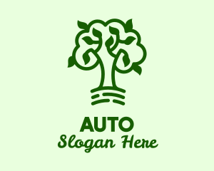 Growing - Natural Green Tree logo design