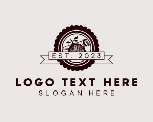 Forest - Woodcutting Lumber Badge logo design