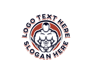 Man - Weightlifting Gym Workout logo design