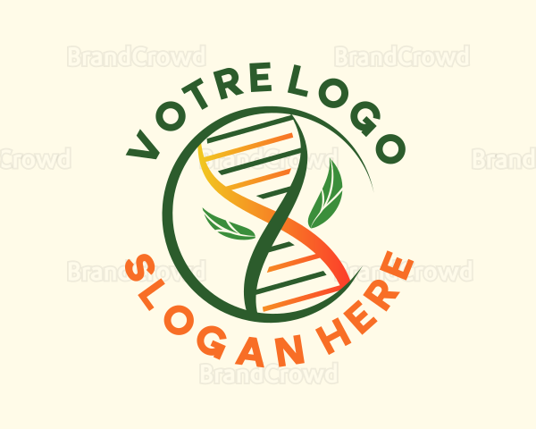 Modern DNA Leaf Logo