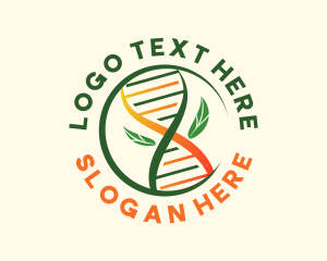 Scientist - Modern DNA Leaf logo design