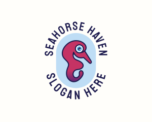 Seahorse - Aquatic Marine Seahorse logo design