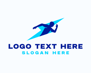 Contractor - Fast Human Lightning logo design