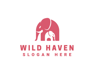 Wild Elephant Zoo logo design