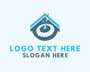 Sanitary - Home Mop Cleaning logo design