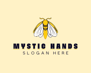 Mystical Butterfly Moth logo design