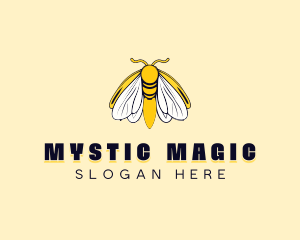 Mystical Butterfly Moth logo design