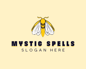 Mystical Butterfly Moth logo design