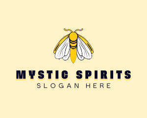 Mystical Butterfly Moth logo design