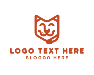 Orange Cat - Customer Pet Service logo design