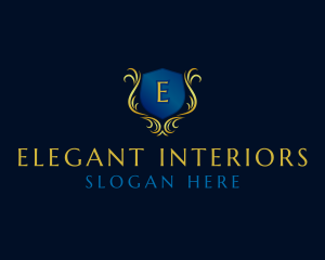 Elegant Crest Shield logo design